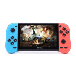 X50 Max 5.1 inch Screen Handheld Game Console for Double Player with 6000+ Games