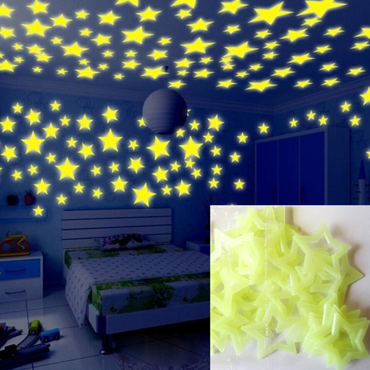 100PC Kids Bedroom Glow Wall Stickers Stars