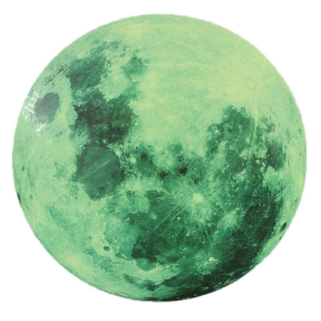 AFG33003 Home Decoration Luminous Stars Moon PVC Stickers, Specification:Green Moon 12cm