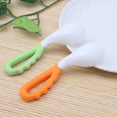 2 PCS Baby Curved Spoon Eat Spoon Baby Pacifier Feeding Spoon Solid Supplies Curved Spoon Children Tableware