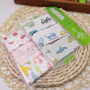 10 PCS Baby Cotton Saliva Handkerchief Cartoon Small Square Face Towel Color Random Delivery