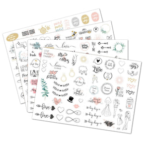 230 PCS Wedding Planning Stickers Engagement Planning Sticker Pack