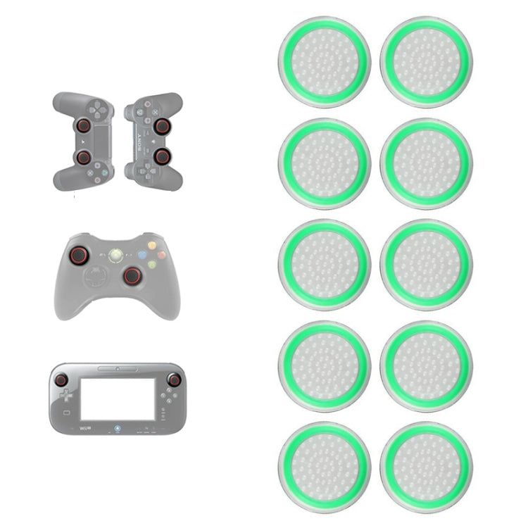 10 PCS Gamepad Silicone Luminous Button Cap Rocker Cap For PS5/PS4/PS3/ONE/360/PRO/series X/S