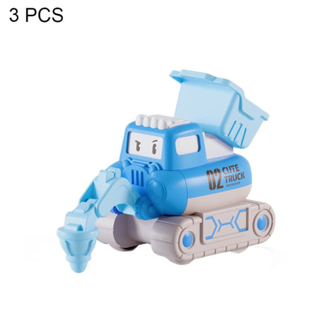 3 PCS 7799 Pressing Inertia Forward Cartoon Children Toy Car