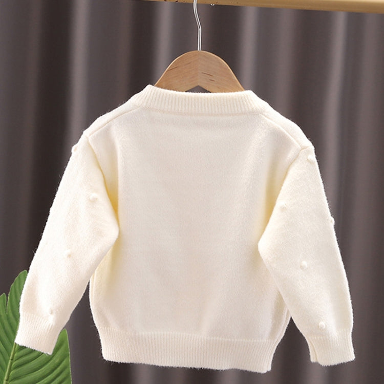 Baby Girls Flower Sweater Cardigan Winter Solid Color Knitted Sweater