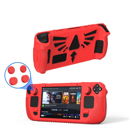 For Steam Deck V V4-1 Silicone Non-slip Protective Case for Pocket Consoles with Holder Function