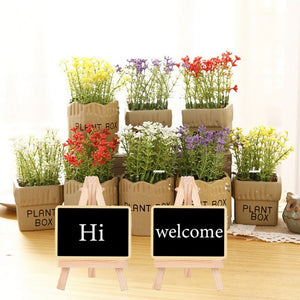 191288 Small Party Shop Message Blackboard Ornaments Pine Tripod Decorative Message Board