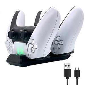 For PS5 Controller Dock Charger Gamepad Dual Port Quick Charger