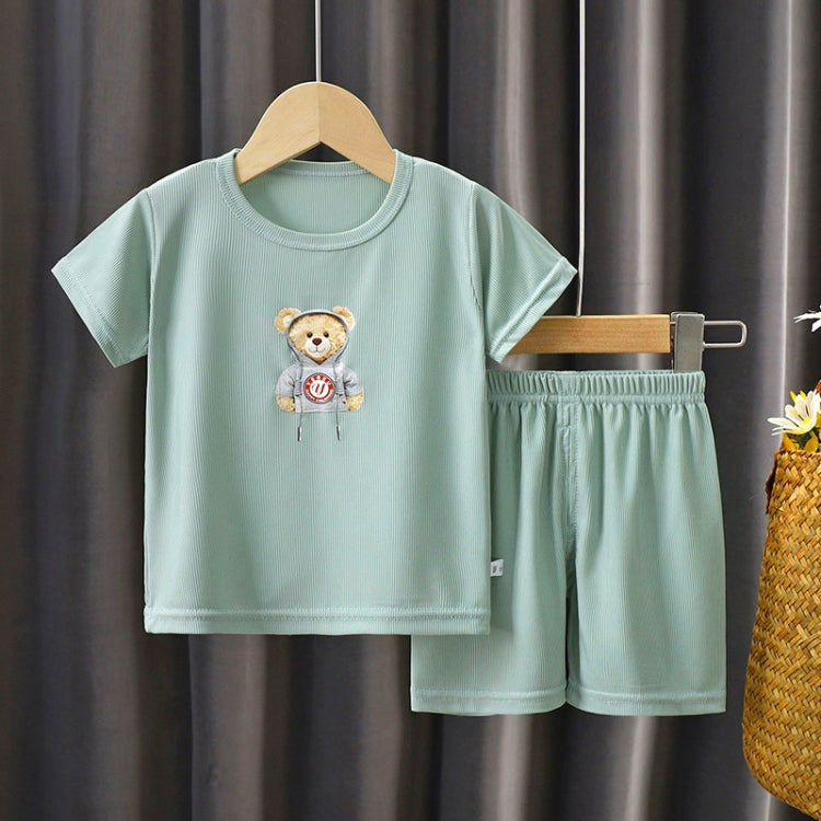 Boys Ice Silk Summer T-Shirt and Shorts Set Clothing Sets