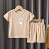 Boys Ice Silk Summer T-Shirt and Shorts Set Clothing Sets