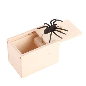 Spider Wooden Box April Fool Day Gift Scare Toys Magic Complications Props