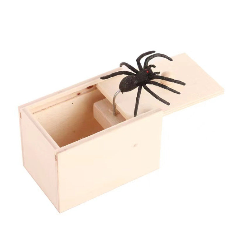 Spider Wooden Box April Fool Day Gift Scare Toys Magic Complications Props