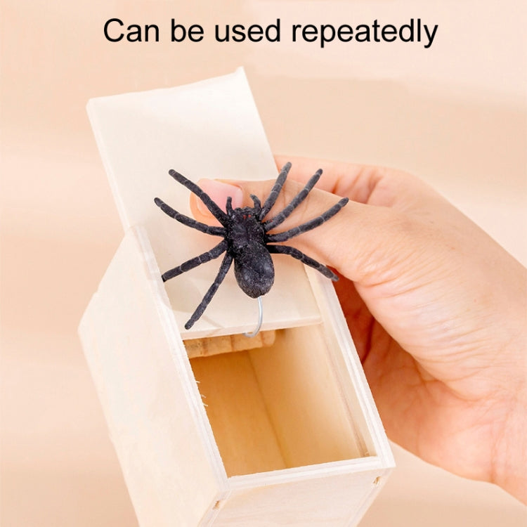 Spider Wooden Box April Fool Day Gift Scare Toys Magic Complications Props