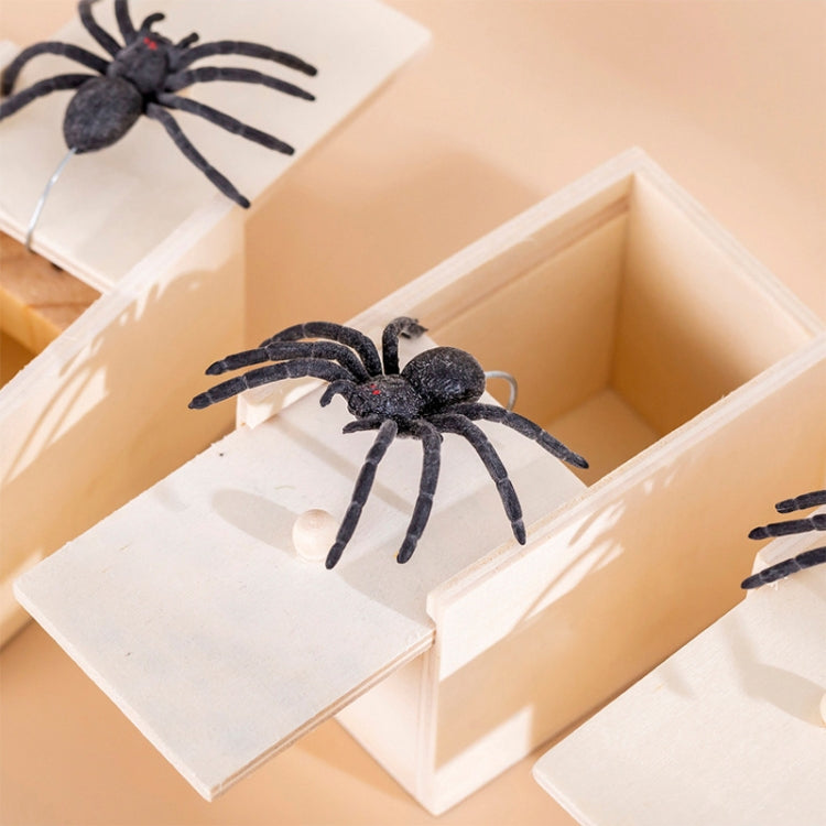 Spider Wooden Box April Fool Day Gift Scare Toys Magic Complications Props