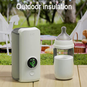 18W 6000mAh Baby Bottle Warmer With Digital Display 6 Levels Temperature Adjustment