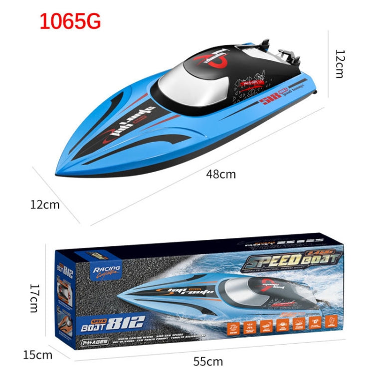 812 High-Speed RC Boat Large Horsepower Speedboat Long Endurance Waterproof Boys Water Toy