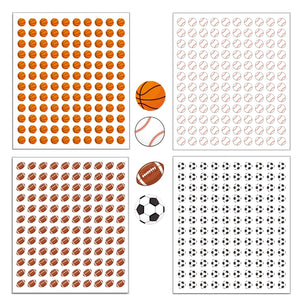 20Sheets /Pack  (2400 Stickers Total) Sports Ball Stickers for Scrapbooking, Crafting