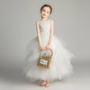 Sleeveless Long Lace Princess Dress Pettiskirt Performance Formal Dress for Girls