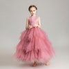 Sleeveless Long Lace Princess Dress Pettiskirt Performance Formal Dress for Girls