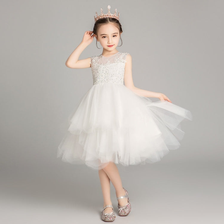 Sleeveless Short Lace Princess Dress Pettiskirt Performance Formal Dress for Girls